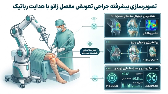  جراحی مفصل زانو با هدایت بازوی رباتیک