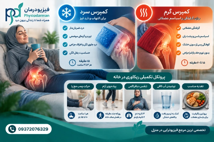 درمان کوفتگی بعد از فیزیوتراپی